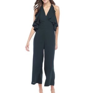 Romeo & Juliet Couture Pants - Green Romeo+Juliet Couture ruffle jumpsuit Medium Romeo & Juliet Couture Pants - Green Romeo+Juliet Couture ruffle jumpsuit Medium